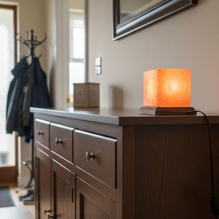 Produktbild Hermex Himalya-Salzlampe Salzkristalllampe Kristallsalzleuchte Dekotischlampe (E14)