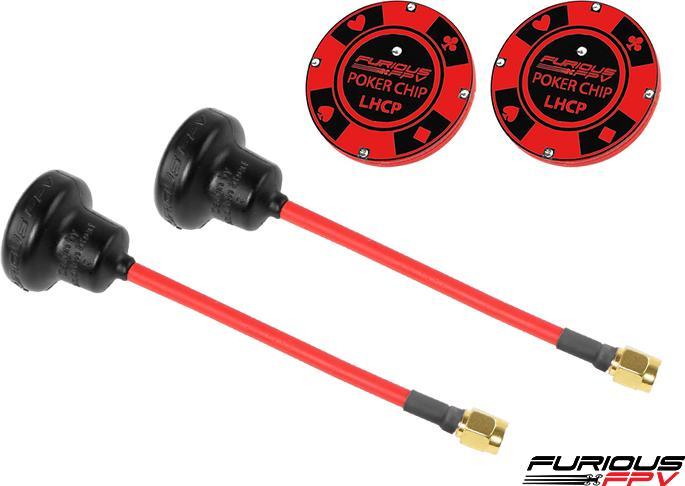 Actual product image FuriousFPV Pokergoda Long Range 5.8GHz LHCP RP-SMA Antenna for DJI FPV Goggle (Drone antenna, DJI FPV)