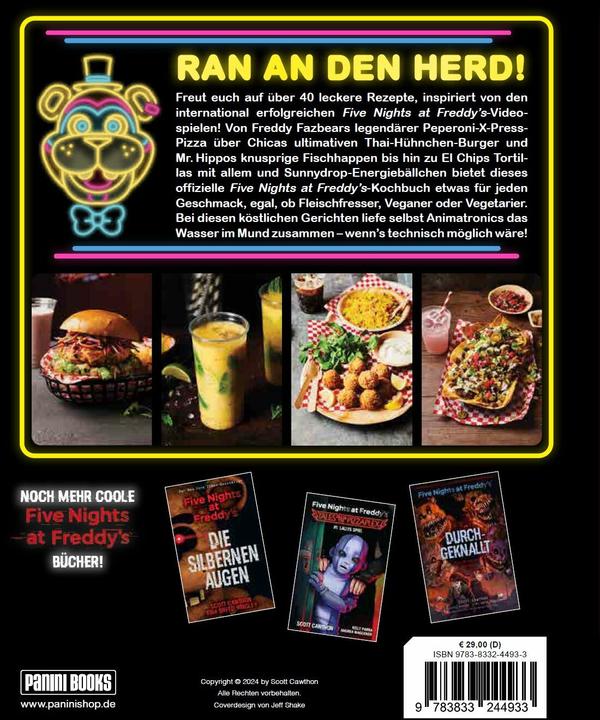 Produktbild Panini Das offizielle Five Nights at Freddy's Kochbuch (Deutsch, Rob Morris, Scott Cawthon, 2024)