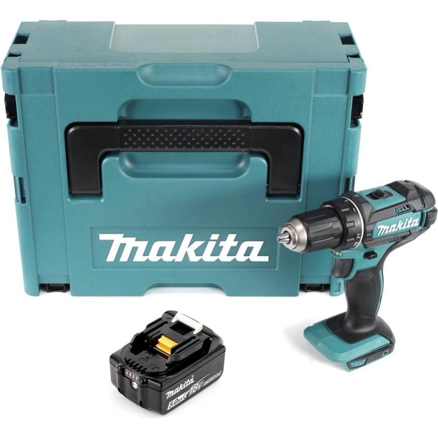Thumbnail - Makita, Bohrmaschine + Akkuschrauber, DDF 482 T1J Akku Bohrschrauber 18 V 62 Nm + 1x Akku 5,0 Ah + Makpac - ohne Ladeger...