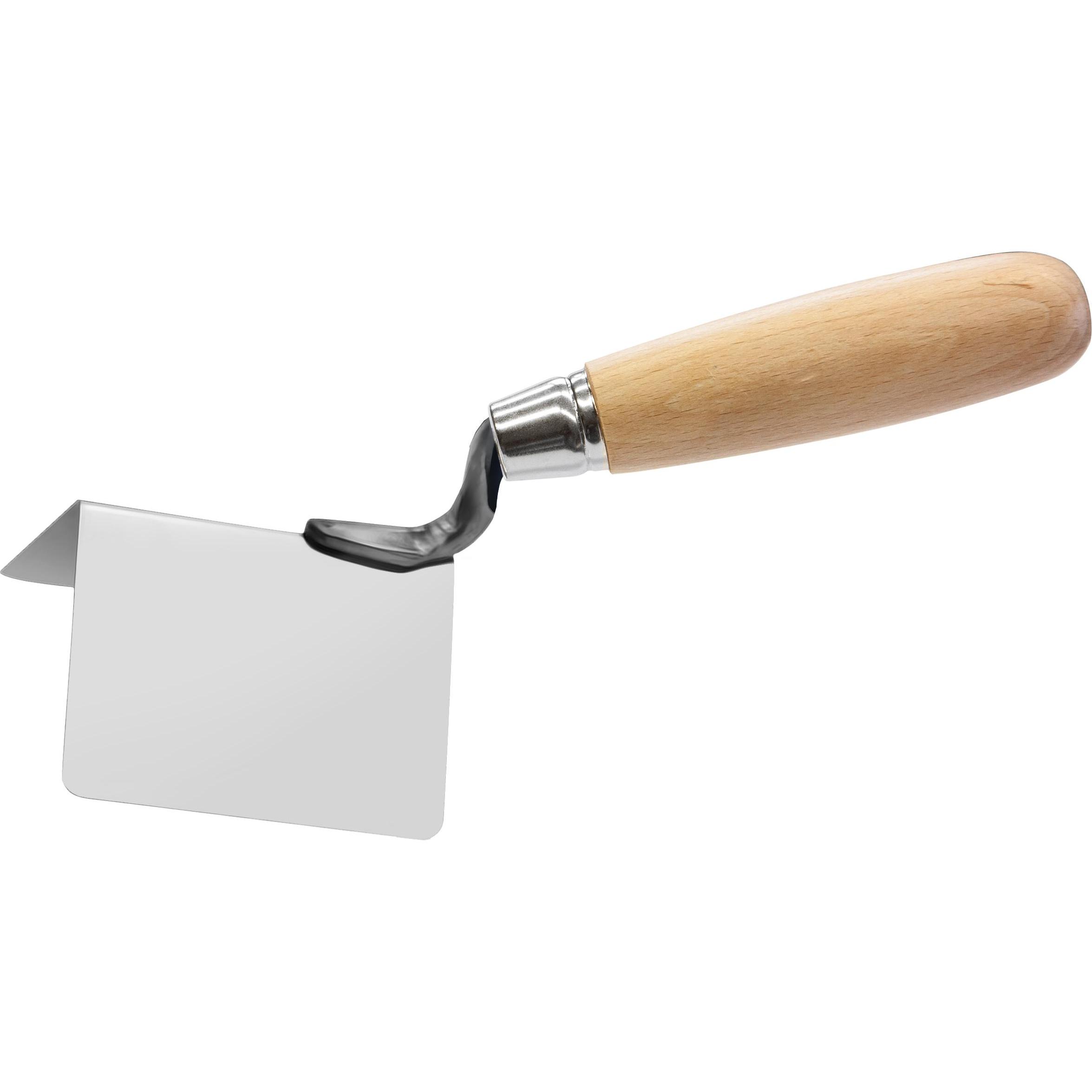 Tectool, Kelle + Spachtel, AUssENECKENKELLE 90°, ROSTFREI, HOLZ, 80X60MM (8 cm)