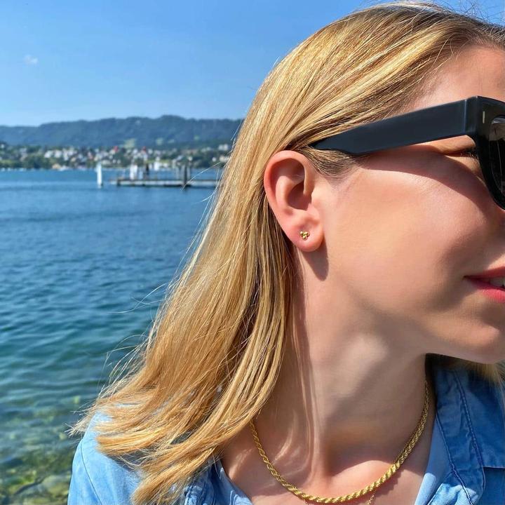 Produktbild Candy Ohrstecker Sia, 925 Sterling Silber, vergoldet (925er Sterlingsilber, 18k vergoldet, 925 Sterling Silber)