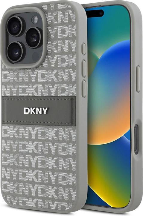 Actual product image DKNY Repeat Pattern Tonal Stripe Backcover (Apple iPhone 16 Pro)