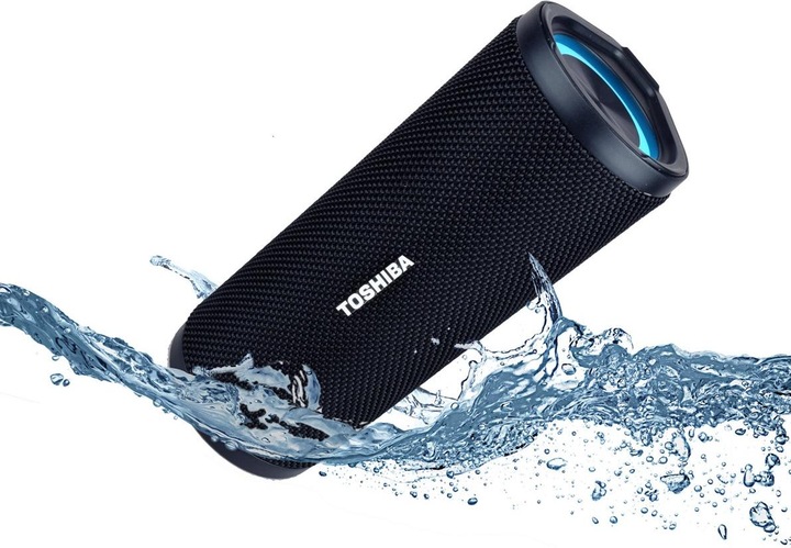 Actual product image Toshiba TY-WSP102 portable speaker Bluetooth Black (10 h, Rechargeable battery operated, USB power delivery)