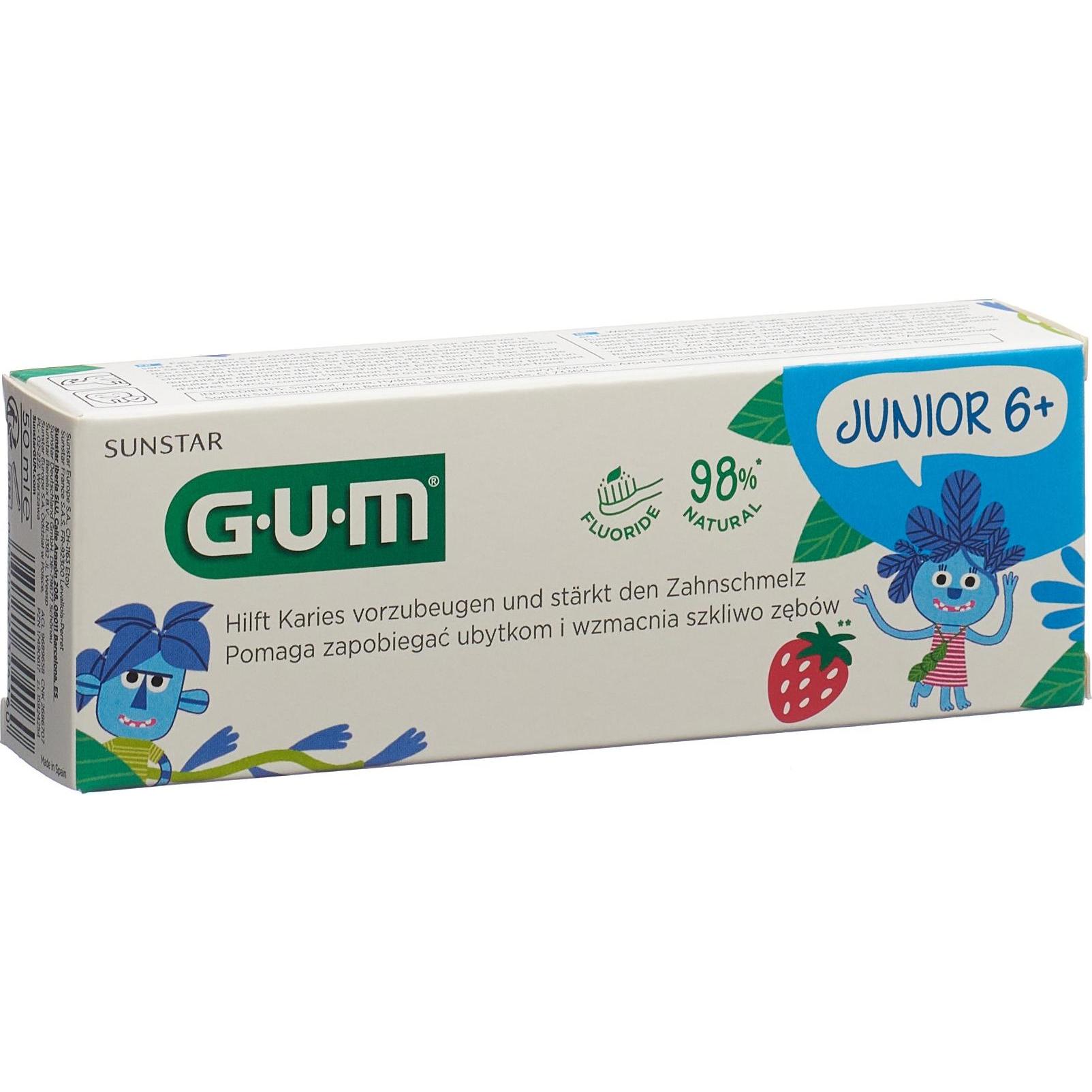 GUM, Zahnpasta, SUNSTAR Junior Zahnpasta Tutti-Frutti (50 ml)