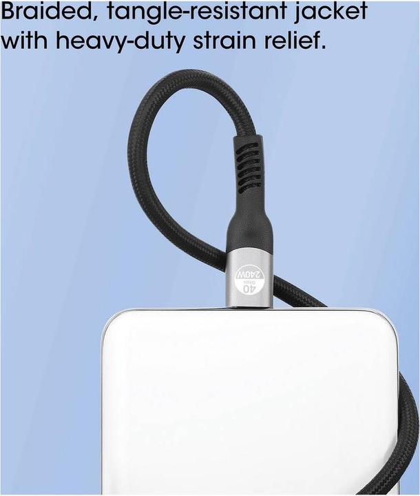 Produktbild Manhattan USB C – USB C (2 m, USB 4.0, 240 W)