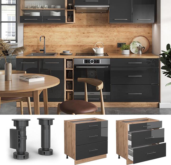 Produktbild Vicco Fame-Line mit 3 Schubladen, AP Marmor (80 x 60 x 81.5 cm)