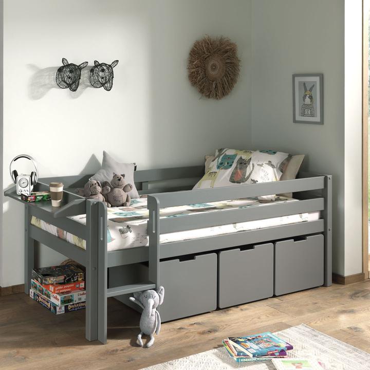 Actual product image Vipack Pino bed incl. hanging shelf & drawer set (90 x 200 cm)