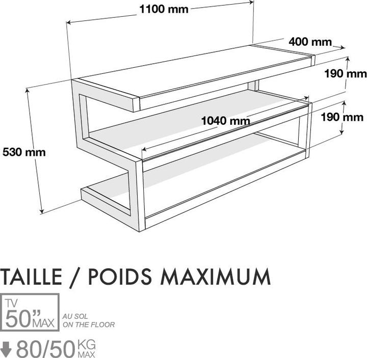 Actual product image NorStone Esse (110 x 40 x 53 cm)