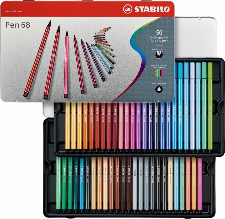 Immagine prodotto STABILO Penna 68 Pennarello premium (Multicolore, 50 x)