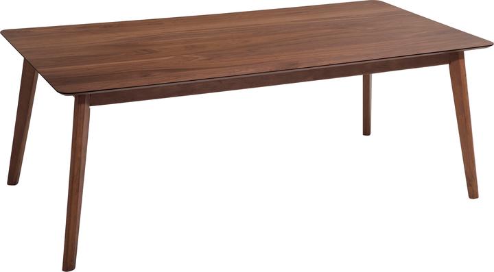 Beliani Dining table dark wood colour 200 x 100 cm MADOX