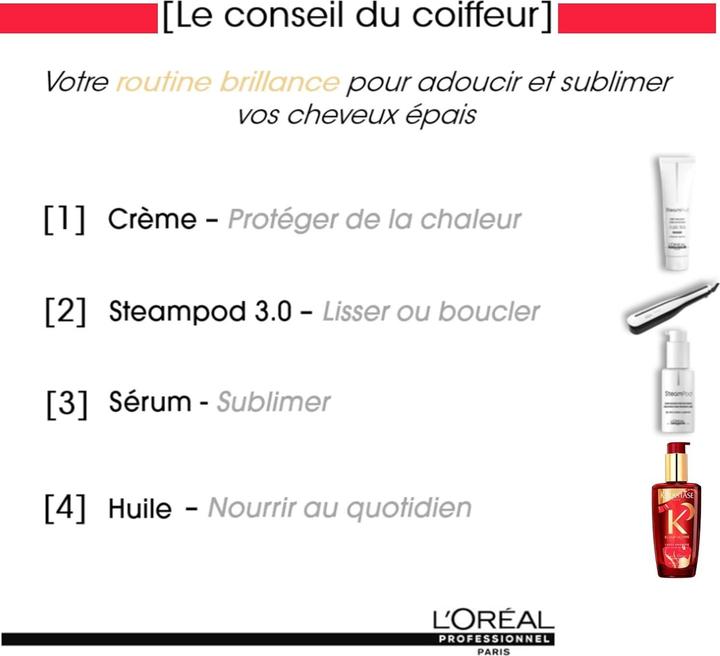 Actual product image L'Oréal Professionnel Steampod 3.0 x Kerastase Limited Edition Elixir Ultime Professional Steam Iron 2-in-1 Styling Care