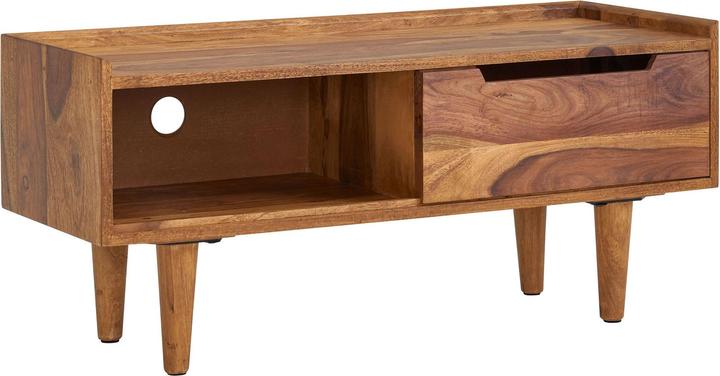 Produktbild FineBuy Lowboard Sheesham Braun (34 x 34 x 44 cm)