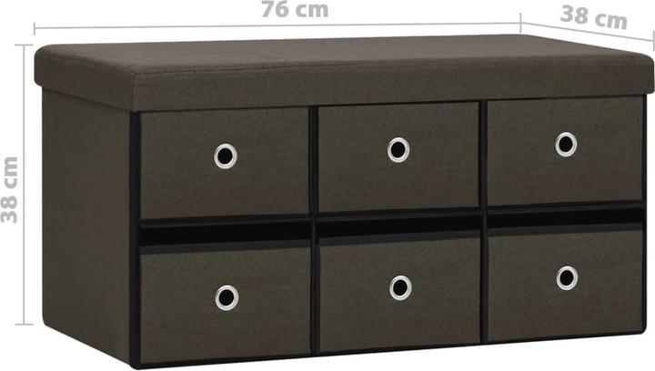 Image du produit vidaXL Bank mit Stauraum (76 cm)