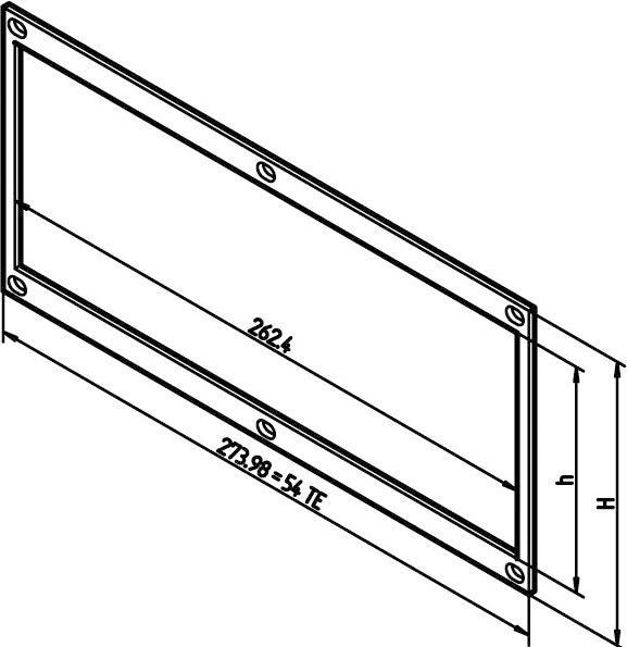Image du produit Schroff Cadre frontal, non blindé, pour extension de carte horizontale - CADRE FRONTAL 3H