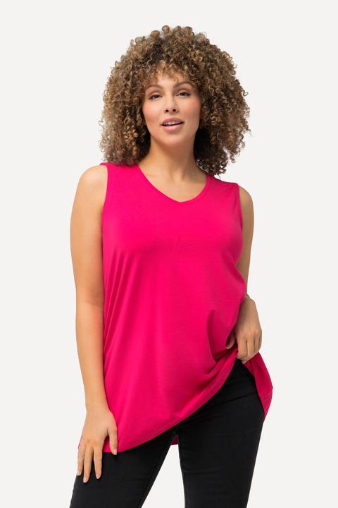 Produktbild Ulla Popken Top, A-Linie, V-Ausschnitt, ärmellos (54)