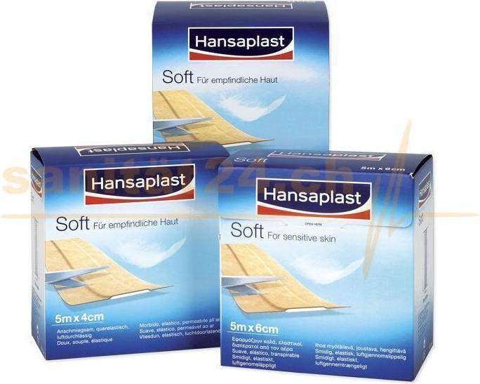 Actual product image Hansaplast Soft plaster 5 m x 6 cm especially skin-friendly, 1 pc. plaster (1 x)