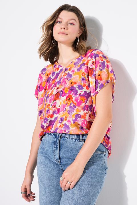 Produktbild Studio Untold Blusenshirt, oversized, Flower-Print, V-Ausschnitt (54)
