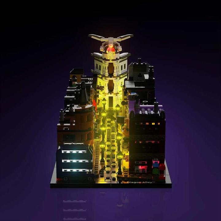 Actual product image Light my bricks LMB 2.0 LEGO® 76444# Harry Potter Diagon Alley Wizarding Shops Light Kit