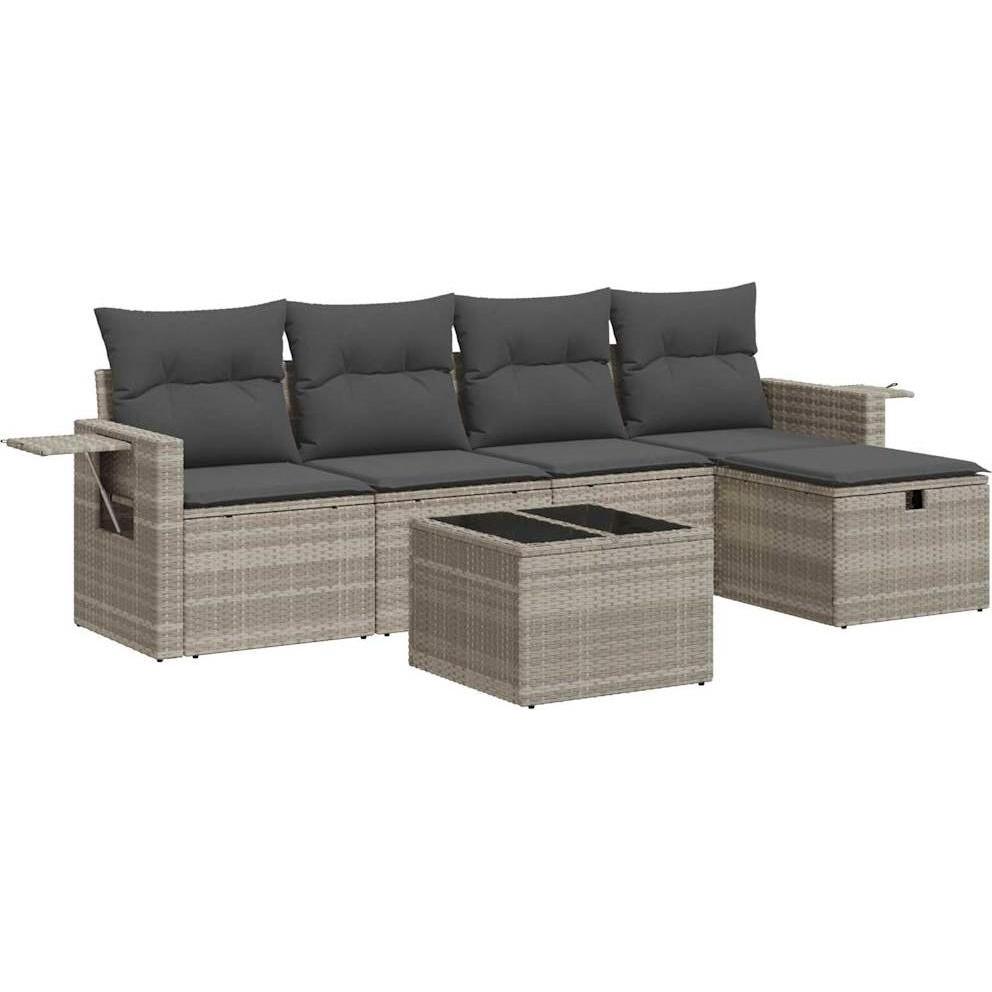 VidaXL, Gartenlounge, 10-tlg. Garten-Lounge-Set mit Kissen