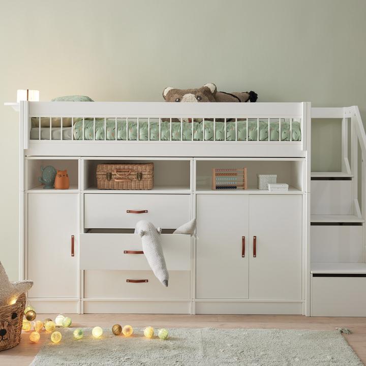 Immagine prodotto Lifetime Kidsrooms ALL IN ONE KOMBO, letto a soppalco con scrivania 152 rete a doghe a scomparsa (102 x 257 cm)