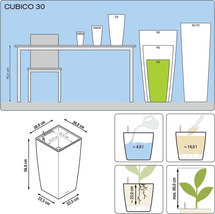 Actual product image Lechuza Cubico (29.50 cm)