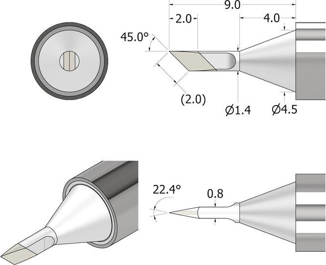 Image du produit iFixit FixHub Lötspitze messerförmig 1,4 mm (Panne de soudure)