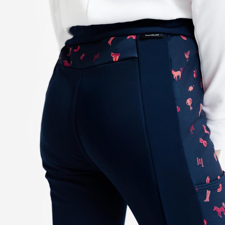 Actual product image Fouganza Winter-Reithose 100 Kinder rosa Print (140)