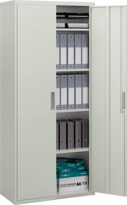 Actual product image Homcom Aktenschrank Stahl Weiss (80 x 40 x 180 cm)