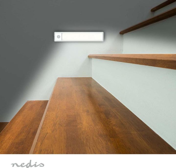 Produktbild Nedis Akku LED-Lichtleiste mit Bewegungssensor (Weiss, 14 cm, Indoor)