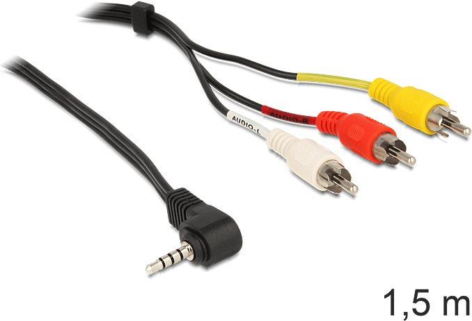 Actual product image Delock 3in1 Klinke – Cinch (1.50 m, 3.5mm jack (AUX), Cinch)