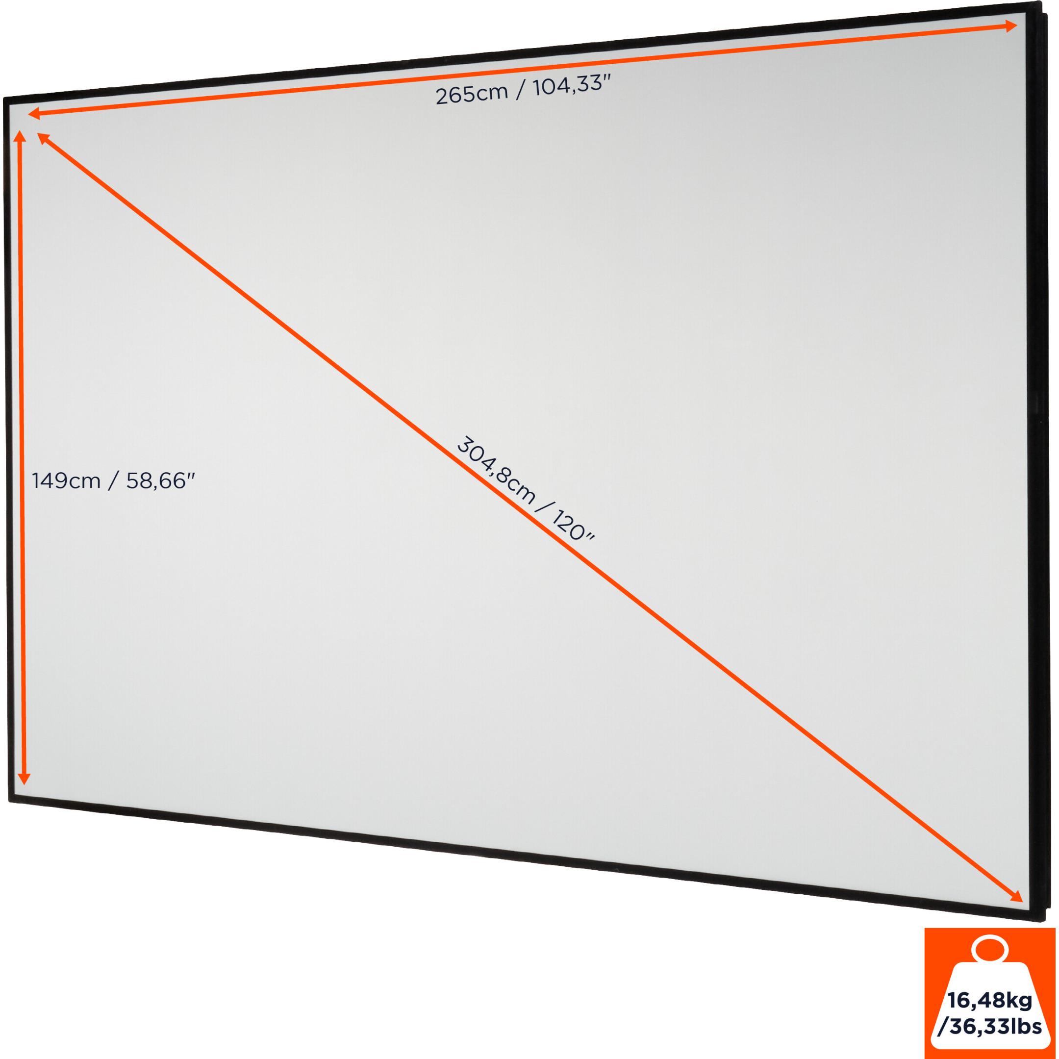 Thumbnail - Celexon HomeCinema Hochkontrastleinwand Frame 265 x 149 cm, 120" - Dynamic Slate ALR (16:9), Leinwand, Schwarz
