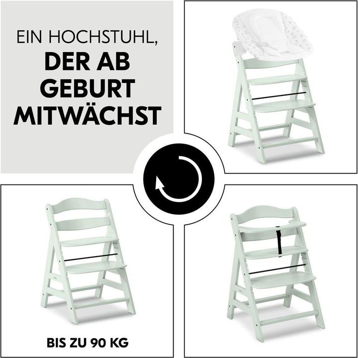 Actual product image Hauck Hochstühle Hochstuhl Alpha Plus Mint - im Sparset inkl. (Highchair)