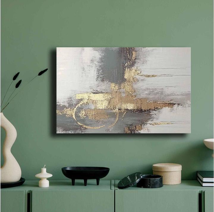 Produktbild Wallxpert Bild Gold/Grau (70 x 45 cm)