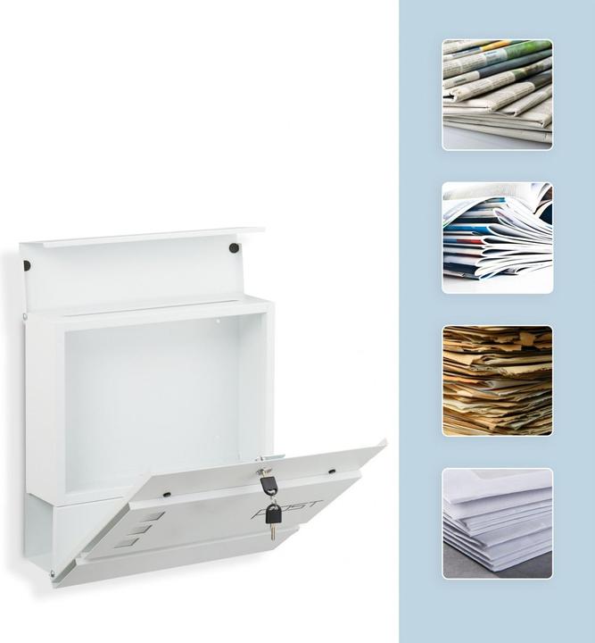 Image du produit Relaxdays Briefkasten mit Zeitungsfach