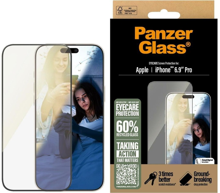 Image du produit PanzerGlass Protection d'écran Eyecare (1 pièce(s), Apple iPhone 16 Pro Max)