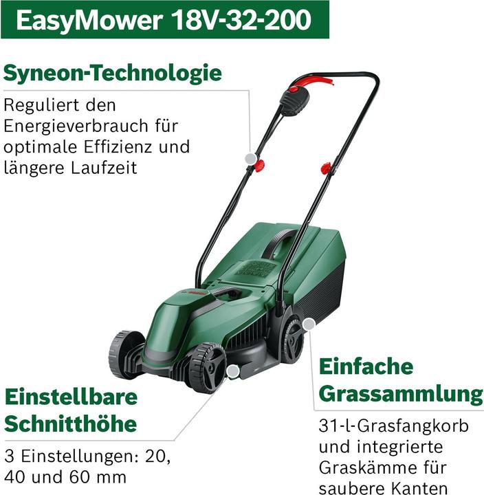 Produktbild Bosch Home & Garden EasyMower 18V-32-200 (Akkubetrieb)
