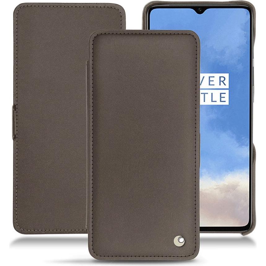 Thumbnail - Noreve Lederschutzhülle horizontal (OnePlus 7T), Smartphone Hülle, Grau