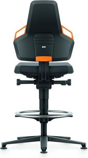 Actual product image Bimos Industrial swivel chair, Supertec, with glides and foot ring, high