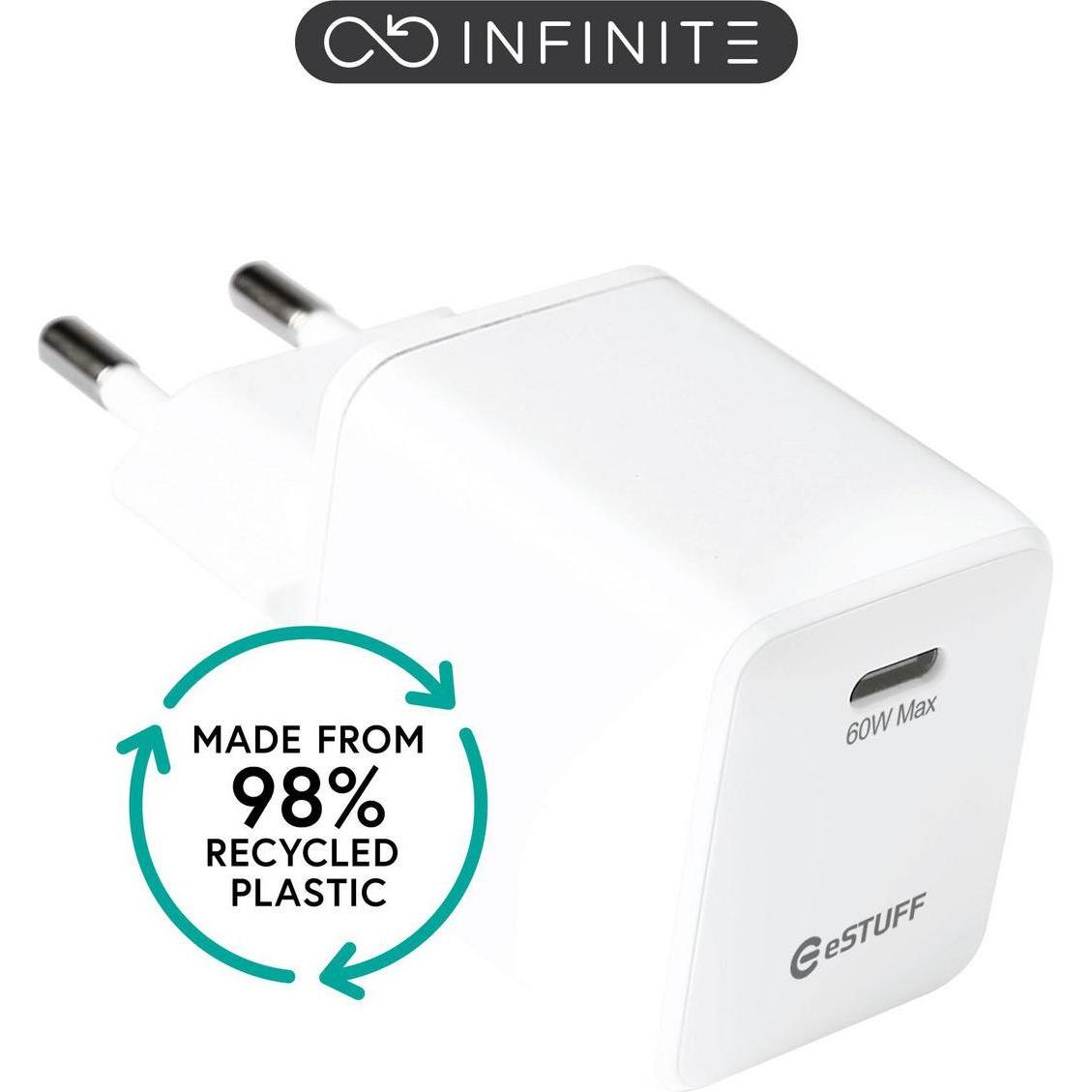 eSTUFF INFINITE (GRS) USB-C Charger, Caricatore USB