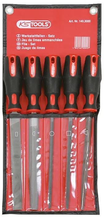 Actual product image KS Tools Workshop file set. 5 pcs. 140.3000 (Cut 2, 200 mm)