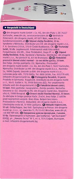 Nährwerte und Zutaten dm Jessa Slipeinlagen Flexibel (55 x)