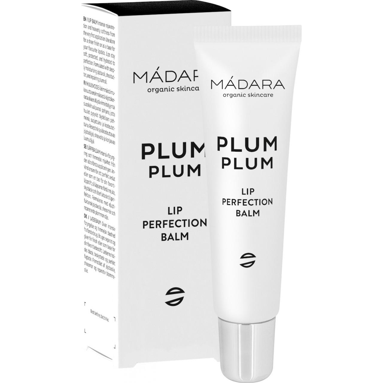 Madara, Lippenpflege, Lippenbalsam mit Pflaumenkernöl - Plum Plum Perfection Lip Balm (Balsam, 15 ml)