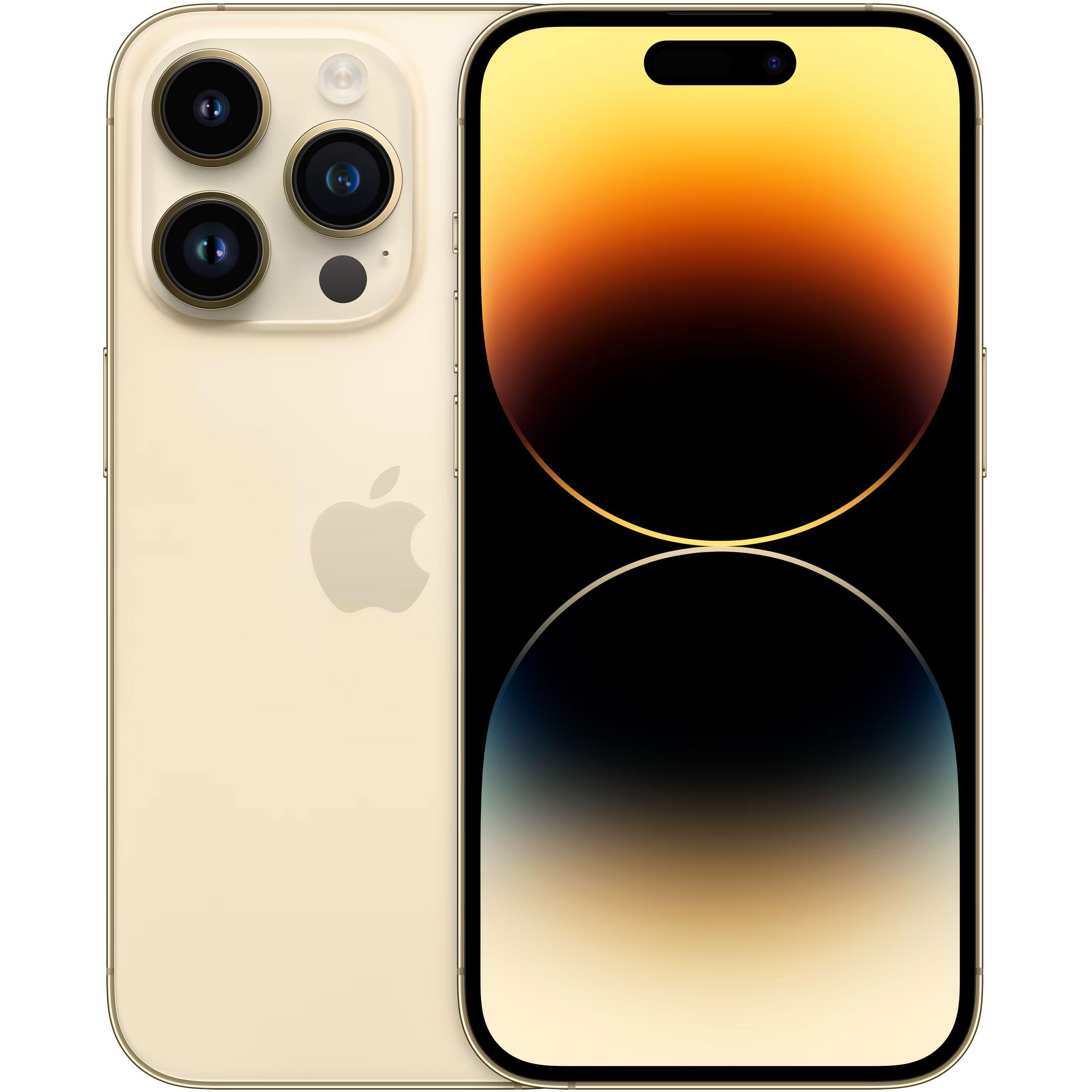 Apple iPhone 14 Pro (256 GB, Gold, 6.10", SIM + eSIM, 48 Mpx, 5G), Smartphone, Gold