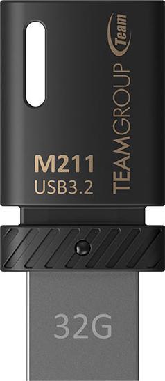 Image du produit Team Group TEAMGROUP memory USB M211 32GB USB 3.2 Noir (32 Go, USB-C)