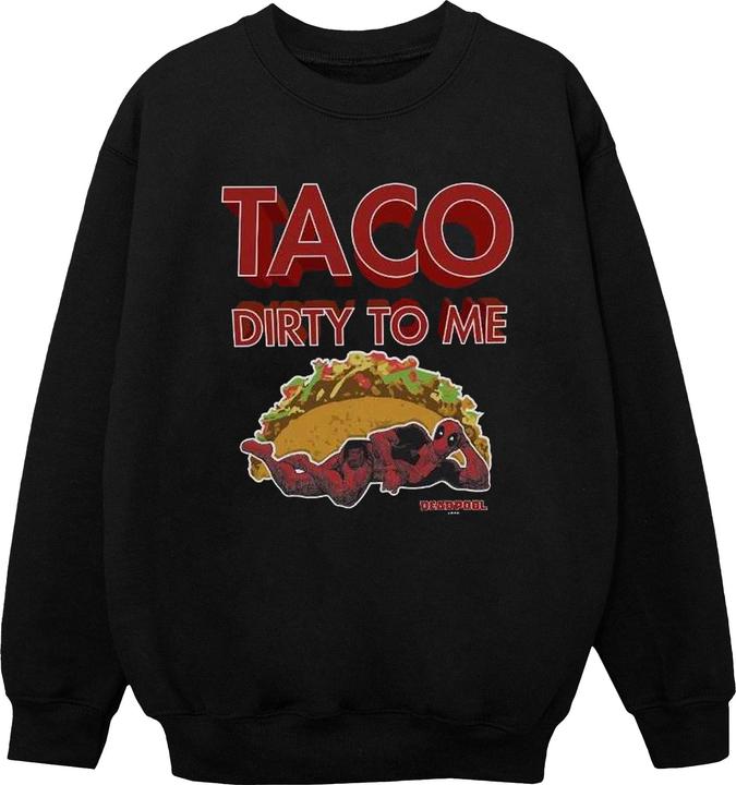 Actual product image Womens/Ladies Deadpool Taco Dirty To Me Sweatshirt (XXL)