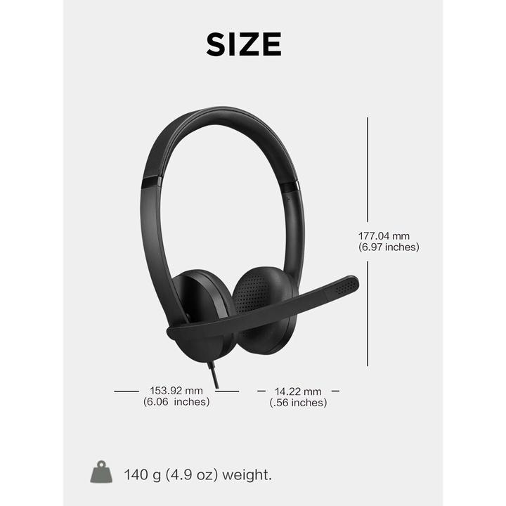 Actual product image Lenovo USB-A Wired Stereo Headset Gen 2 (Cable, USB-A)
