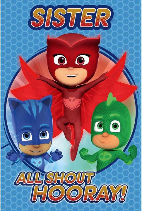 Actual product image PJ Masks Sister Characters Birthday Card (1 pcs.)