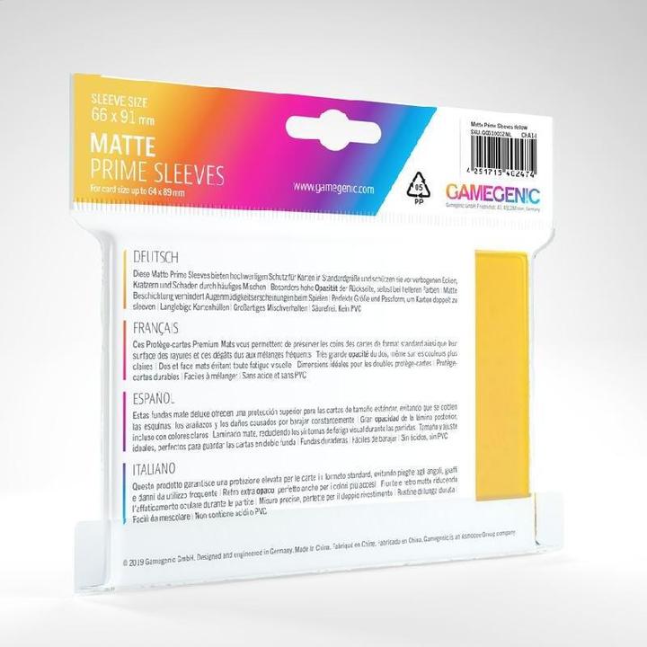 Produktbild Gamegenic GGS10032 - Matte Prime Hüllen, gelb (100 Hüllen)