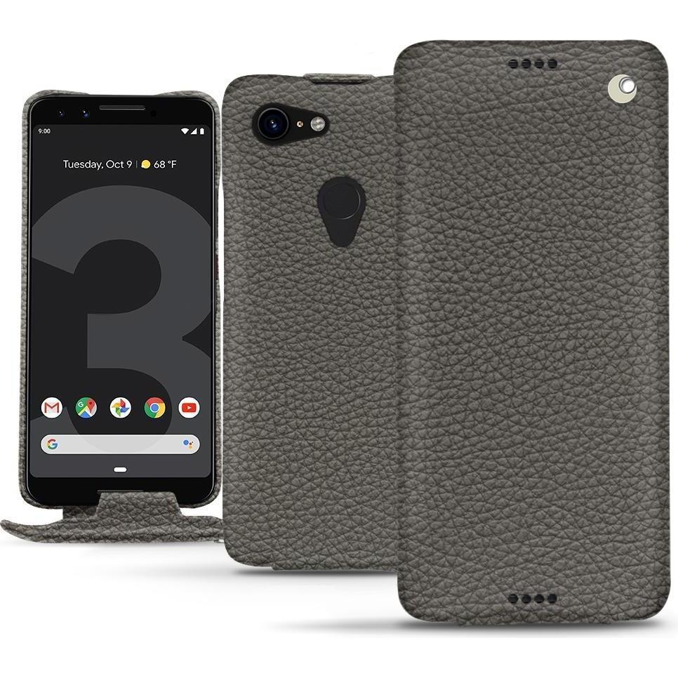 Noreve Lederschutzhülle vertikal (Google Pixel 3), Smartphone Hülle, Grau